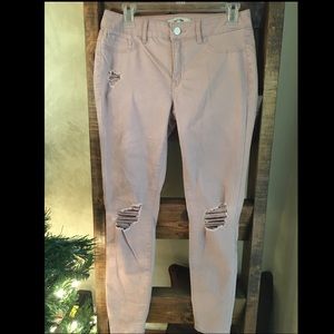 🎀Pink/mauve distressed Refuge stretch jeans